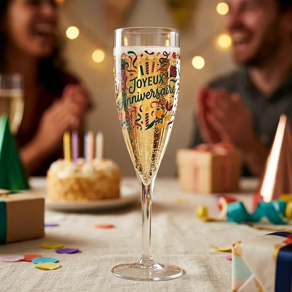 Flutte réutilisable Champagne personnalisé incassable Tritan — vue 3