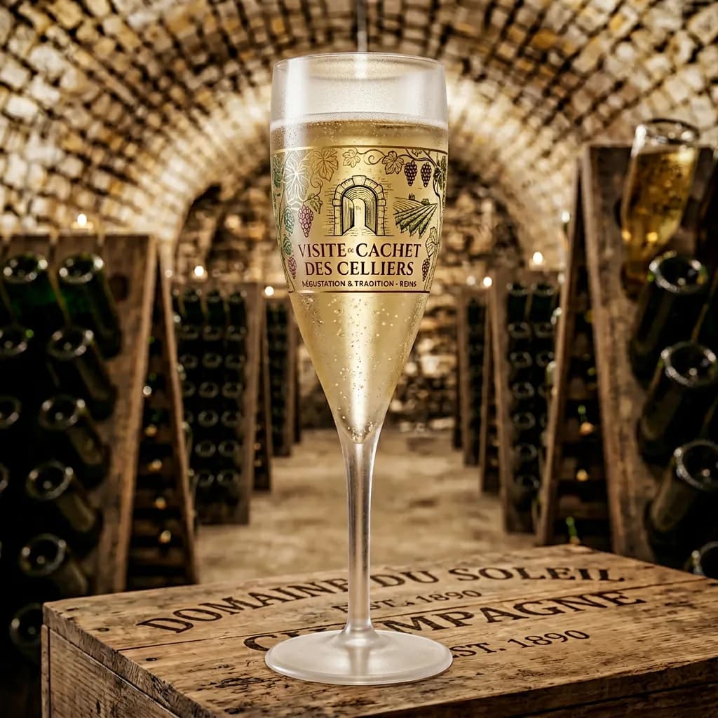Flutte réutilisable Champagne personnalisée givrée — vue 2